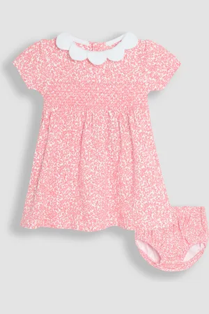 JoJo Maman Bébé Ditsy Floral Print Smocked Jersey Dress8086 cm