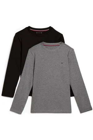 Tommy Hilfiger Signature Essential Long Sleeve 100% Cotton T-Shirts 2 Pack128134 cm