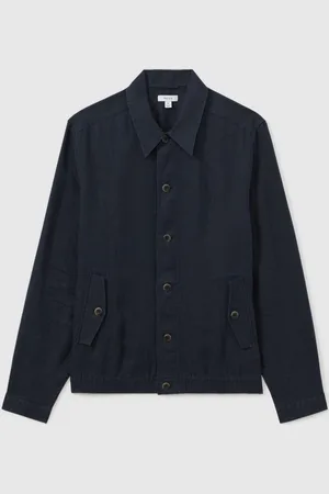 Reiss Cadiz Linen Elasticated Hem OvershirtL