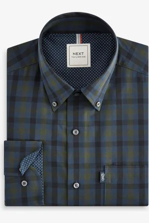 Next Regular Fit Easy Iron Long Sleeve Single Cuff Oxford Shirt4XL