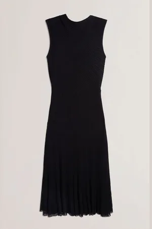 Ted Baker Celyina-Engineered Sheer Detail Knitted Midi Dress44