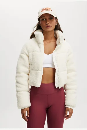 Cotton On The Mother Puffer Cropped Sherpa JacketL