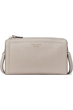 Kate Spade Small Grey Knott Pebbled Leather Cross-Body BagJeden