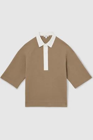 Reiss Gaia Cotton Blend Collar SweatshirtXS
