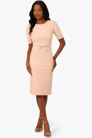 Adrianna Papell Mini Pink Bow Front Sheath Dress44