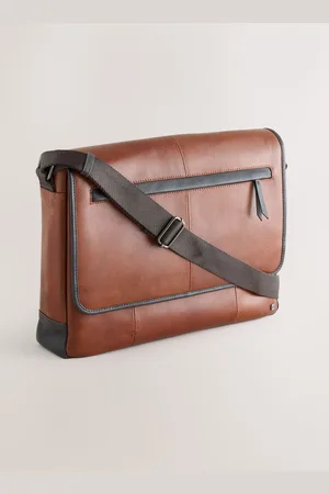 Next Contrast Leather Messenger Bagonesize