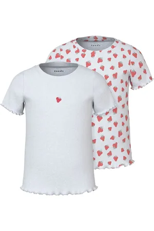 NAME IT Frint Print Ribbed T-Shirts 2 Pack122128 cm
