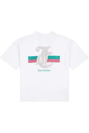 Juicy Couture Girls Glitter Stripe 100% Cotton T-Shirt15