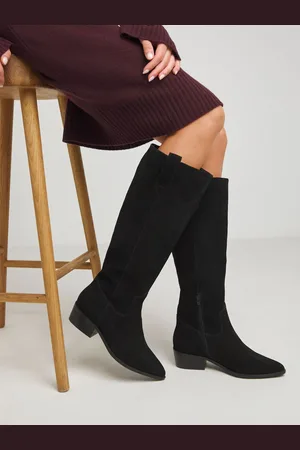 JD Williams Knee High Suede Cowboy Boots In Wide FitEU 42 (UK 8)