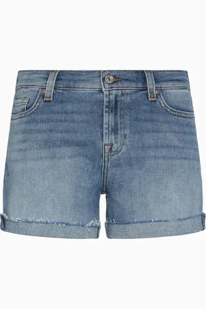 7 for all Mankind Mid Roll Shore Shorts With Frayed Hem40