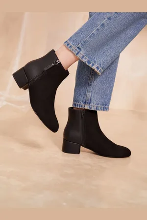 Friends Like These Buty do kostki z zapięciem na zamek na niskim obcasie ze sztucznej skóry i zamszu EU 41 (UK 8)