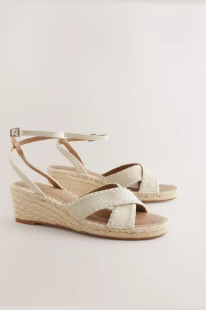 Next Forever Comfort Round Toe Cross-Over Espadrilles Wedges5 EU 38