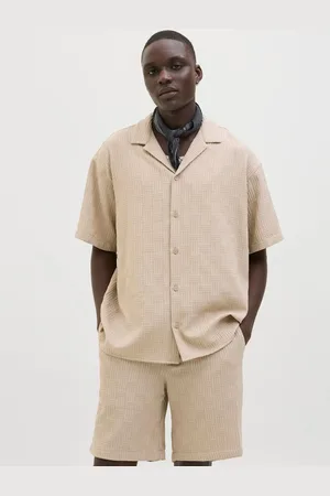 JACK & JONES Short Sleeve Textured Resort ShirtXL