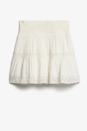 Superdry Ibiza Lace Mix 100% Cotton Mini Skirt44