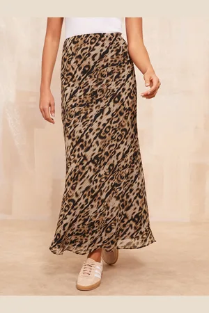 Friends Like These Animal Print Chiffon Bias Maxi SkirtEU 50 (UK 22)