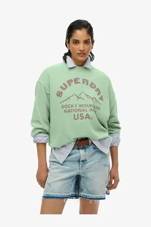 Superdry Luźna bluza dresowa Lo-fi Outdoor Mono z okrągłym dekoltem, w 100% z bawełnyEU 36 (UK 8)