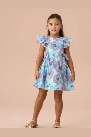 Angel & Rocket Alessandra Side Bow Shirred Panel 100% Cotton Dress8 lat (128 cm)