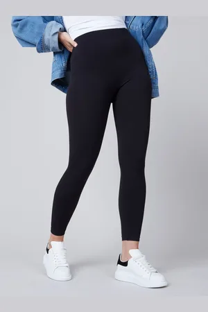 Spanx Czarne legginsy bezszwowe Eco Care z wysokim stanemS