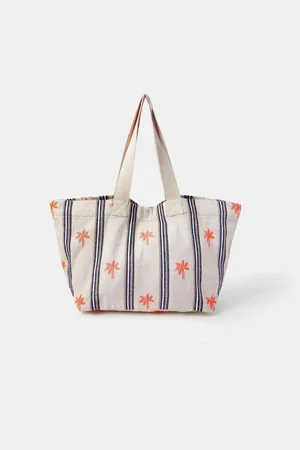 Accessorize Palm Stripe Tote BagJeden