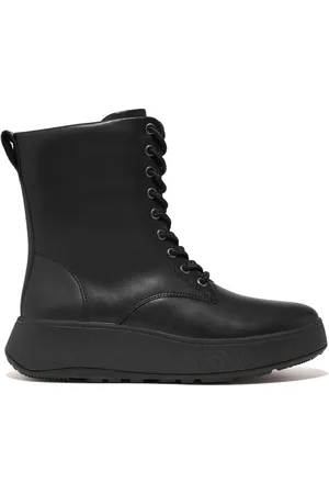 FitFlop F-Mode Leather Lace Up Flatform Ankle BootsEU 37 (UK 4)
