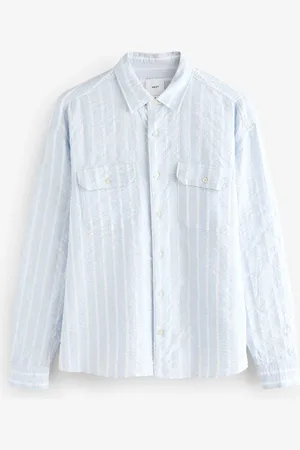 Next Long Sleeve Seersucker Stripe ShirtS