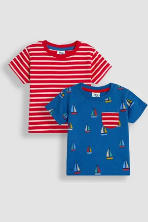 JoJo Maman Bébé Sailboat Print & Stripe T-Shirts 2 Pack3