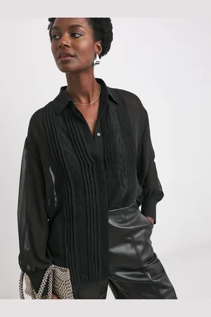 JD Williams Lace Trim Chiffon Shirt50