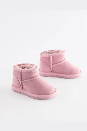 Next Faux Fur Lined Water Repellent Pull-On Suede BootsEU 30.5 (UK 12)