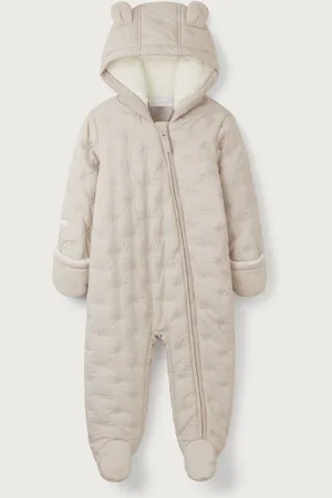 The White Company Natural Star Pebble Quilted Pramsuit9