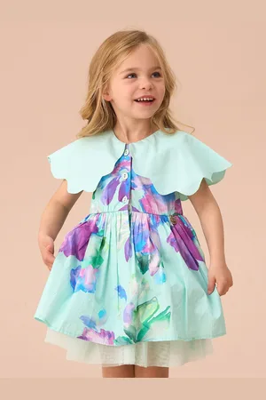 Angel & Rocket Sybil Mint Scalloped Collar Dress with Print Bloomer6