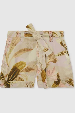 Reiss Demi NYBG Linen Floral-Print Shorts42