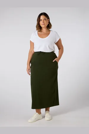 Live Unlimited London Jersey Midi 100% Cotton Skirt40