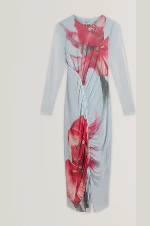 Ted Baker Boxnine-Mesh Gathered Detail Midi DressEU 44 (UK 16)