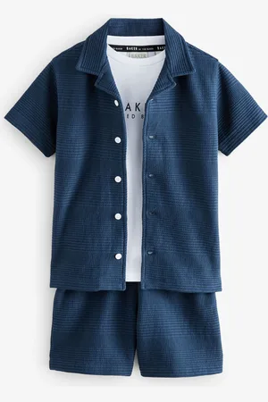 Ted Baker Blue Textured T-Shirt and Shorts Set6 lat (116 cm)