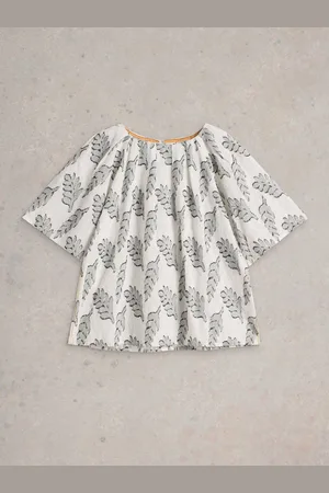 White Stuff 100% Organic Cotton Spruce Jacquard TopEU 52 (UK 24)