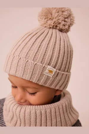 Next Knitted Pom Hat and Snood Set (1-10yrs)1