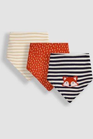 JoJo Maman Bébé Fox Dribble Bibs 3 PackJeden