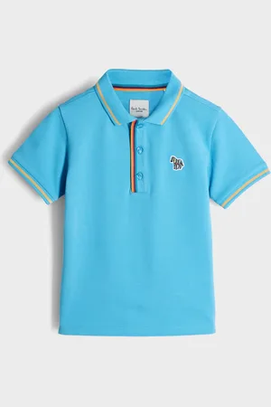 Paul Smith Boys 100% Cotton Short Sleeve Zebra Print Polo Shirt116122 cm