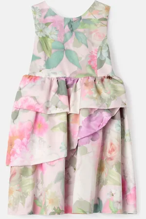 Angel & Rocket Lilah Puffball Tiered Print Dress3 lat (98 cm)