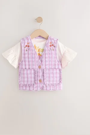 Next Gingham Waistcoat and T-Shirt Set (3mths-7yrs)6268 cm