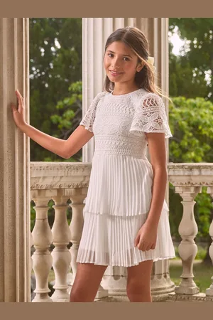 Lipsy London Lace 2-in-1 Pleated Occasion Dress (5-16yrs)122128 cm