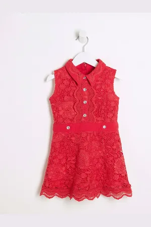 River Island Girls Lace Shirt Dress104110 cm