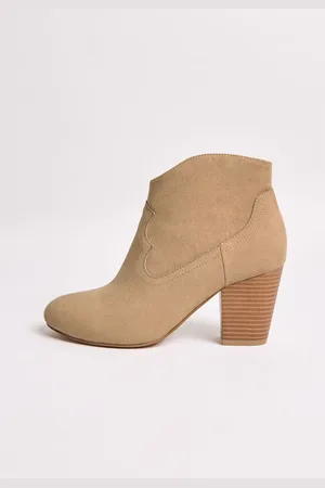 Friends Like These Mid Block Heel Western Faux Suede Cowboy Bootseu37