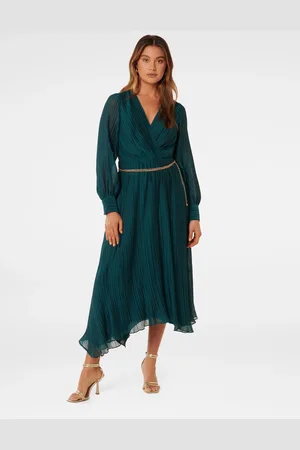 Forever New Genevieve Crinkle Midi Dress36