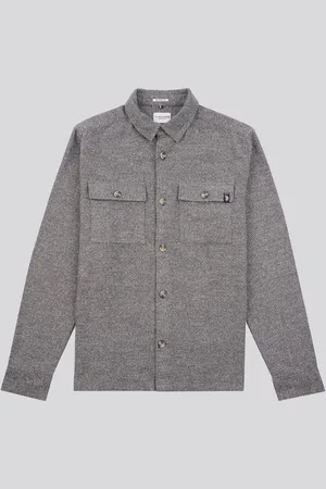 U.S. Polo Assn. U. S. Polo Assn. Mens Textured Herringbone 100% Cotton OvershirtM