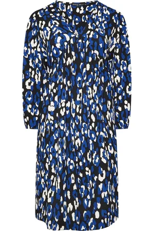 Evans Spot Print Jersey Crepe Black Dress44