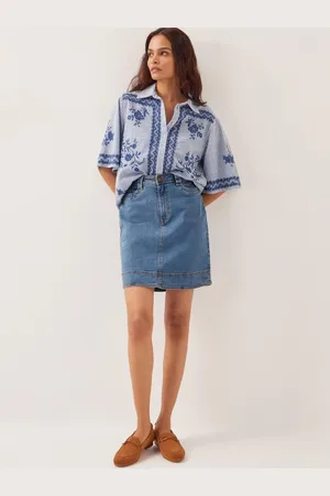 Monsoon Cecelia Denim Mini Skirt40