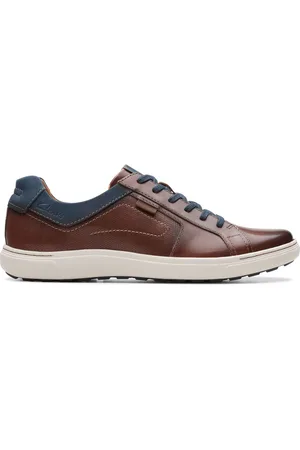Clarks Mahogany Leather Mapstone Lace ShoesEU 41 (UK 7)