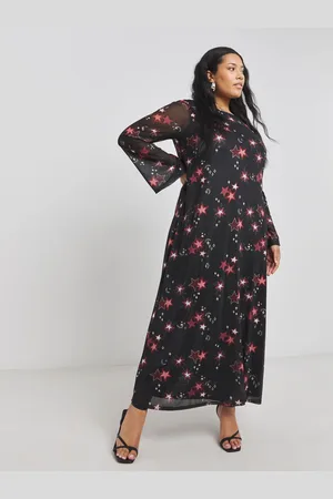 Simply Be Long Sleeves Mesh Maxi Dress54