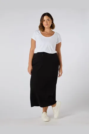 Live Unlimited London Jersey Midi 100% Cotton Skirt48